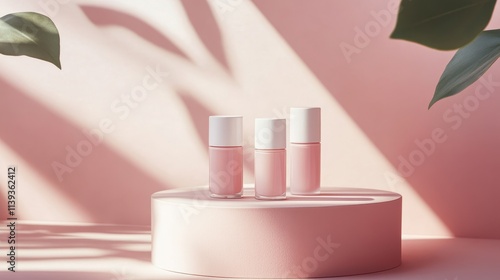 Neutral color nail polish bottles on a white background,Creative flat lay of fashion bright nail polishes,Minimal style,Nude tones color,Beauty blogger concept,beauty,fashion,Copy space.