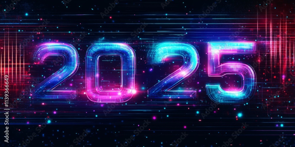 Neon 2025: A futuristic digital art of the year 2025. Neon 2025: A futuristic digital art of the year 2025.