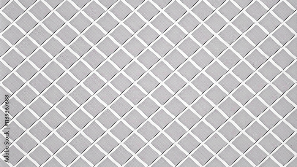 Fototapeta premium Abstract Grey and White Diagonal Square Pattern Texture