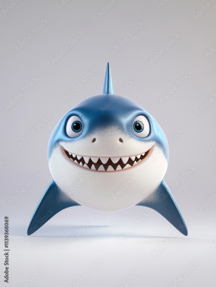 Cute shark on simple background Cute shark on simple background