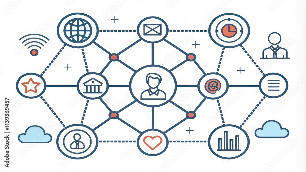 A Complex Network Illustrating Interconnectedness of Modern Communication and Data A Complex Network Illustrating Interconnectedness of Modern Communication and Data