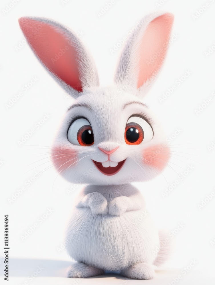 Cute rabbit on simple background Cute rabbit on simple background