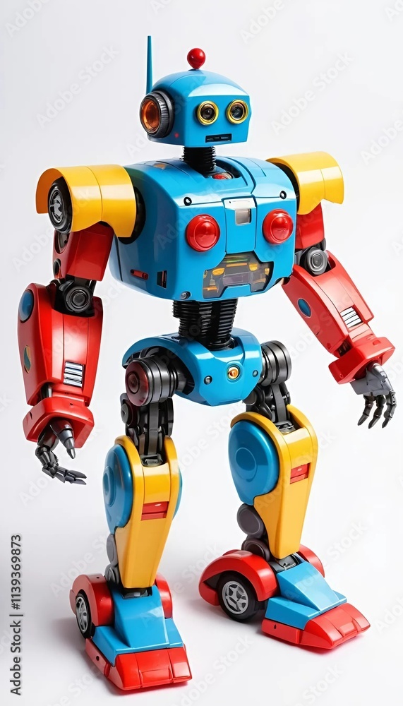 Fototapeta premium blue robot toy