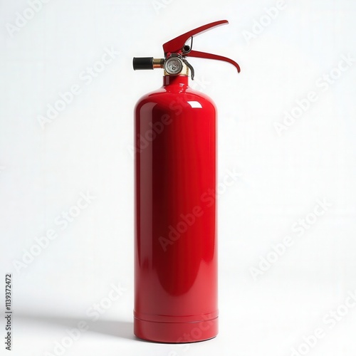 Obraz na płótnie Red Fire Extinguisher on White Background
w salonie