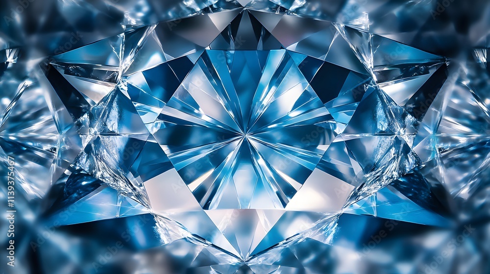 Sapphire Gemstone Facets Abstract Pattern Sapphire Gemstone Facets Abstract Pattern