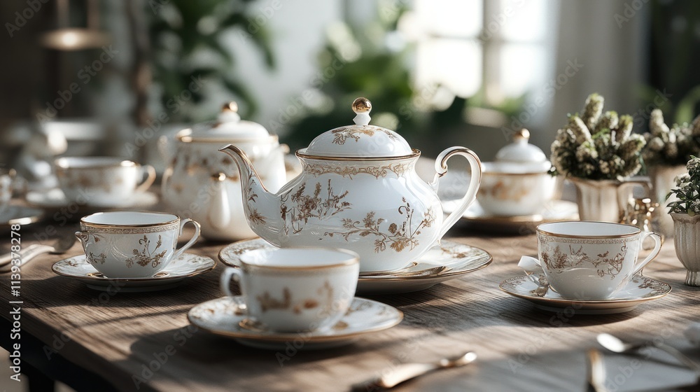 Elegant Tea Set: A Luxurious Afternoon Tea Elegant Tea Set: A Luxurious Afternoon Tea