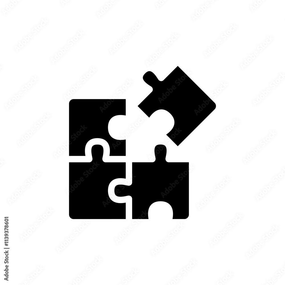 Puzzle icon flat vector template design trendy Puzzle icon flat vector template design trendy