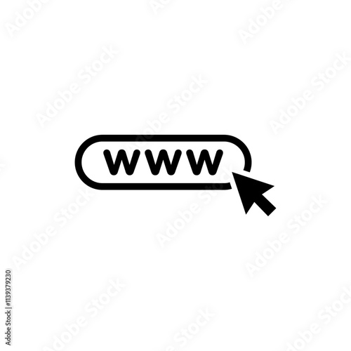 Www icon. Web site icon logo illustration.
