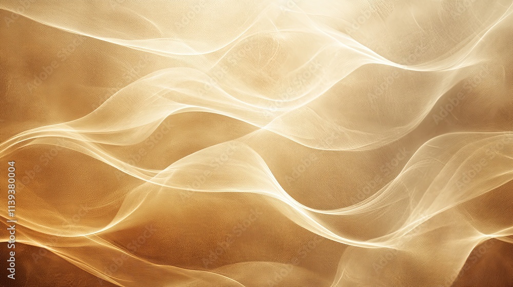 Obraz premium Ethereal abstract wavy pattern with topaz hues digital art soft lighting contemporary design