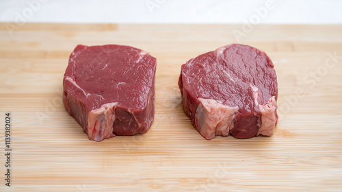 Raw Beef Steaks Ready for G...