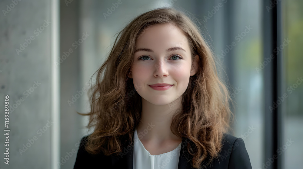 A young woman in a job interview. A young woman in a job interview.