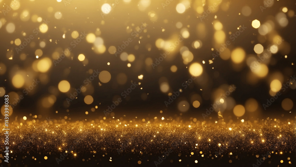 Generative AI Golden Background with Blue Elements Generative AI Golden Background with Blue Elements