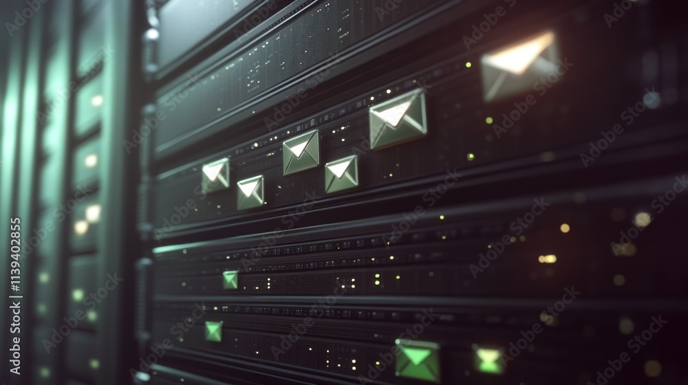 Email Server Data Center: High-Tech Digital Communication Infrastructure Email Server Data Center: High-Tech Digital Communication Infrastructure