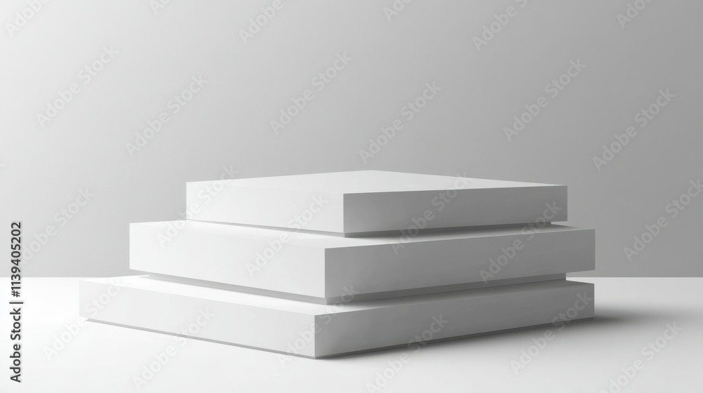 Minimalist White Presentation Boards on Neutral Background Minimalist White Presentation Boards on Neutral Background