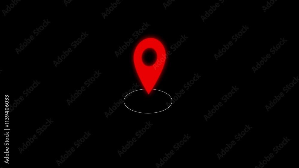 Pin symbol Indicates the location of the GPS map Animation. Location icon or map pin, Pin symbol Indicates the location of the GPS map Animation. Location icon or map pin,