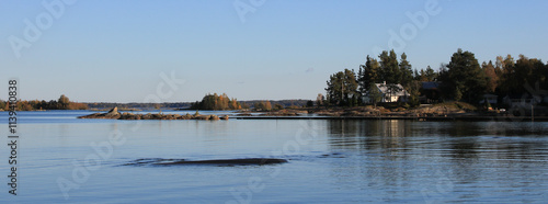 House at the shore of Lake Vanern, Mellerud, Sweden. photo