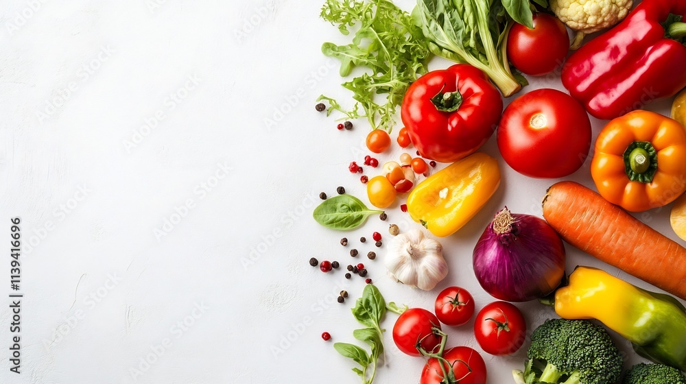 Vibrant Vegetable Harvest: A Colorful Array of Fresh Produce Vibrant Vegetable Harvest: A Colorful Array of Fresh Produce