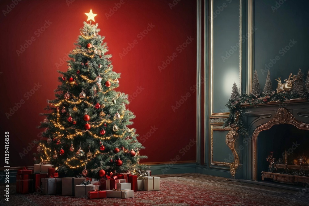 beautifully decorated christmas tree winter holidays beautifully decorated christmas tree winter holidays