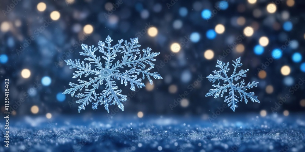 Snowflakes on a blue bokeh background blur wallpaper, blue bokeh, calming scenery, holiday wallpaper Snowflakes on a blue bokeh background blur wallpaper, blue bokeh, calming scenery, holiday wallpaper