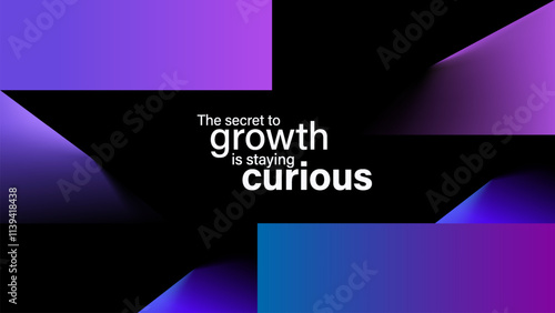 Geometric Inspiration – Modern Purple and Blue Design with Empowering Typography for Corporate Branding and Event Promotions – Vector Illustration