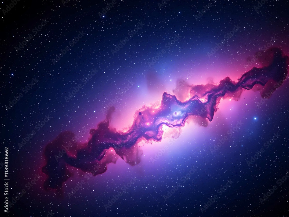 Space background with pink nebula, glowing stars, and a vibrant galaxy creating a dreamy scene Space background with pink nebula, glowing stars, and a vibrant galaxy creating a dreamy scene