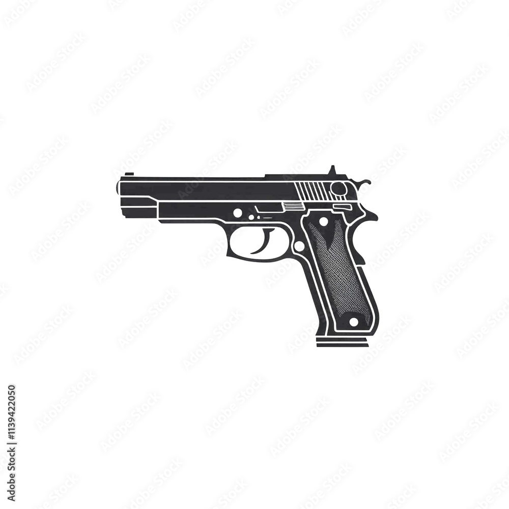 Gun Icon Flat Graphic Design. handgun pistol hand pistol gun svg vector cut file for cricut and silhouette design space. Handgun silhouette vector with a white background Gun Icon Flat Graphic Design. handgun pistol hand pistol gun svg vector cut file for cricut and silhouette design space. Handgun silhouette vector with a white background