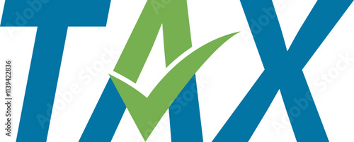 'TAX' company business logo design.	
	
