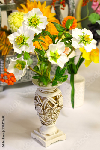 Wallpaper Mural Original flowers made of polymer clay. The most realistic display. Soft focus. Close-up. Torontodigital.ca