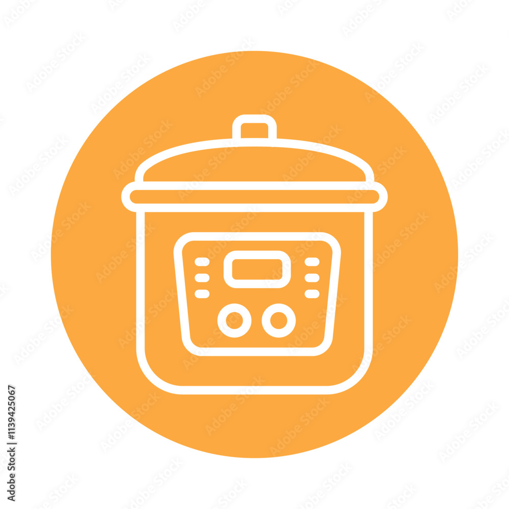 Pressure cooker vector Circle Outline Icon. Eps 10 File Pressure cooker vector Circle Outline Icon. Eps 10 File