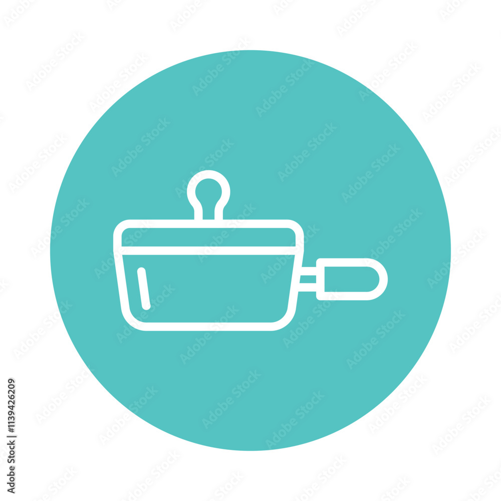 Fry Pan vector Circle Outline Icon. Eps 10 File Fry Pan vector Circle Outline Icon. Eps 10 File
