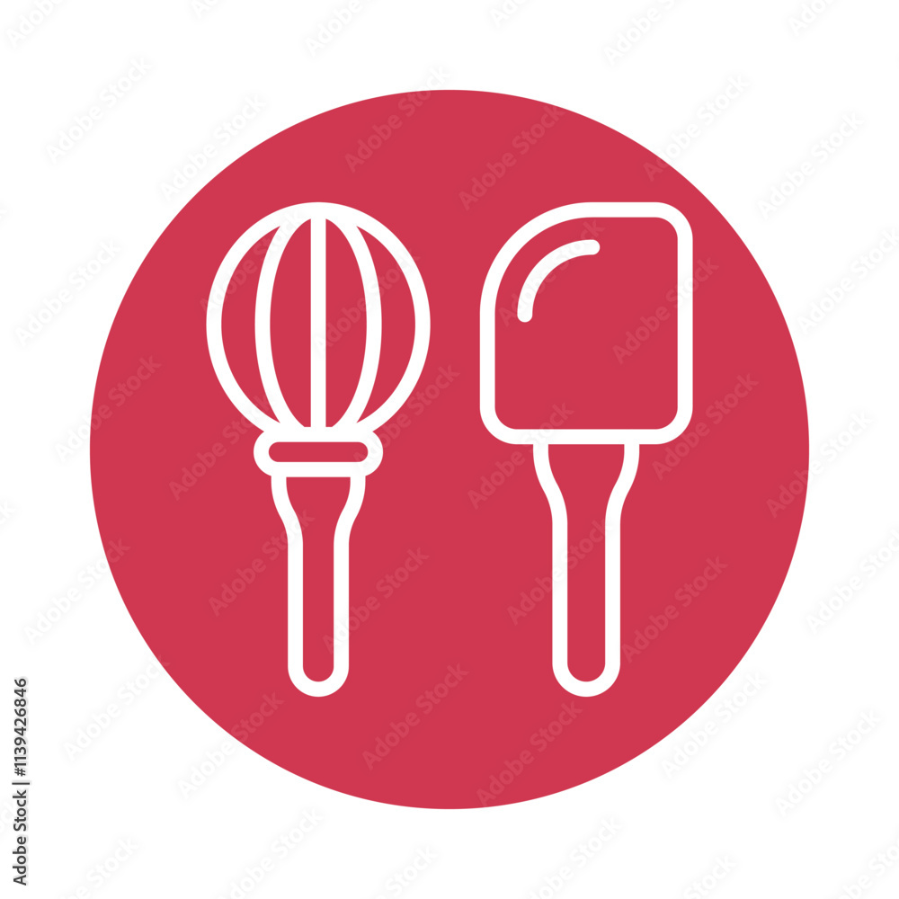 Cooking Spoon vector Circle Outline Icon. Eps 10 File Cooking Spoon vector Circle Outline Icon. Eps 10 File