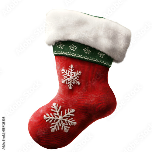 Christmas Socks Holiday Socks No Background Perfect for Print on Demand Merchandise Image Content Image