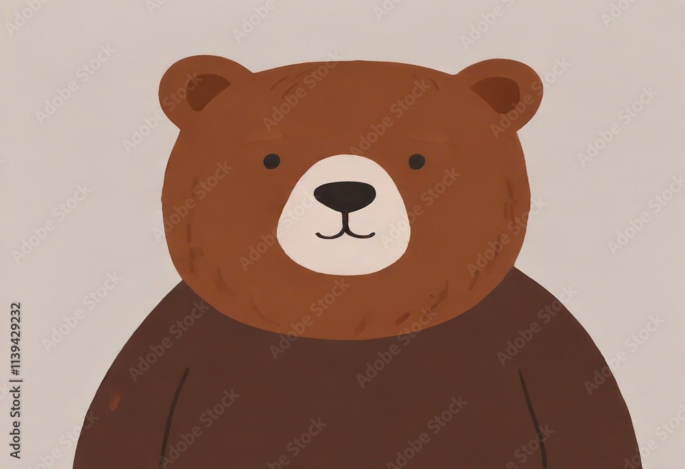 Obraz premium brown bear cartoon