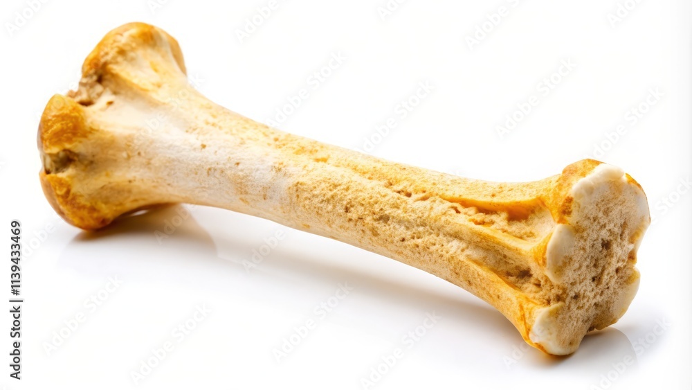 Fototapeta premium Close-Up Clavicle Bone: High-Resolution Medical Image of Isolated Collarbone on White