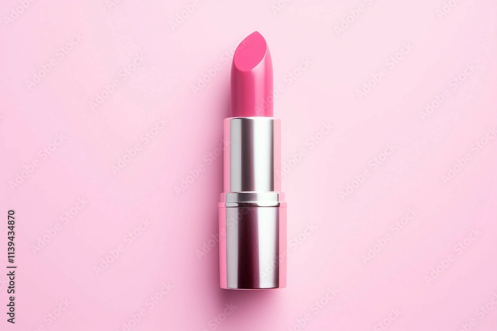Pink Lipstick , Isolated white background, flat lay Pink Lipstick , Isolated white background, flat lay