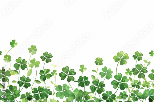 Four Leaf Clover Seamless Pattern