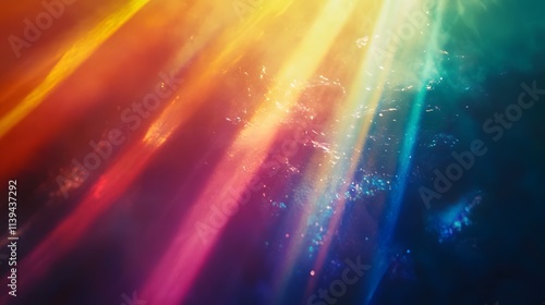 Abstract Colorful Light Rays and Sparkle Background