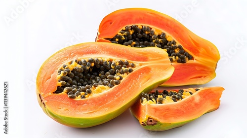 "Colorful Variety of Mixed Fruits on White Background: Grapes, Apples, Bananas, Oranges, and More for Healthy Lifestyle Concepts" 