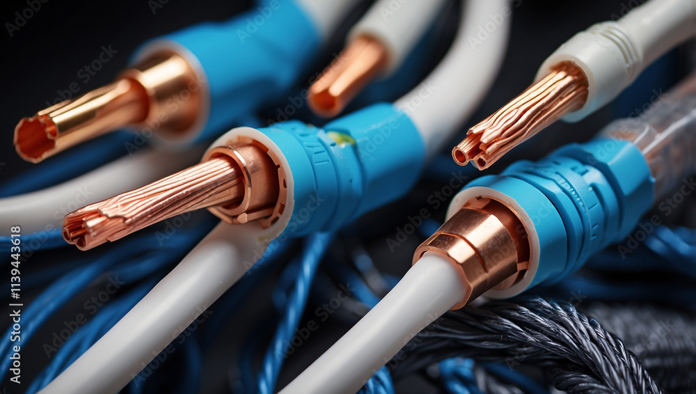 Naklejka premium Modern Technology: Network Cables for Connectivity