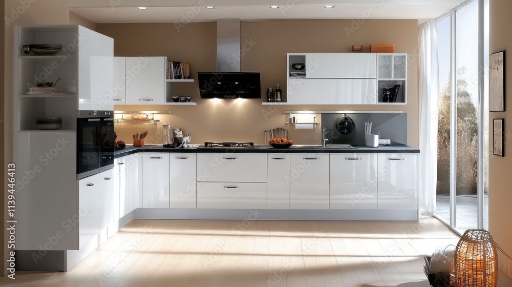 Modern White Kitchen Design: Sleek and Spacious Modern White Kitchen Design: Sleek and Spacious