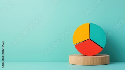 economic risk concept. Pie chart showing the proportion of financial instruments used to hedge against inflation risks, Pie chart of inflation hedging instruments, Organized and clear photo