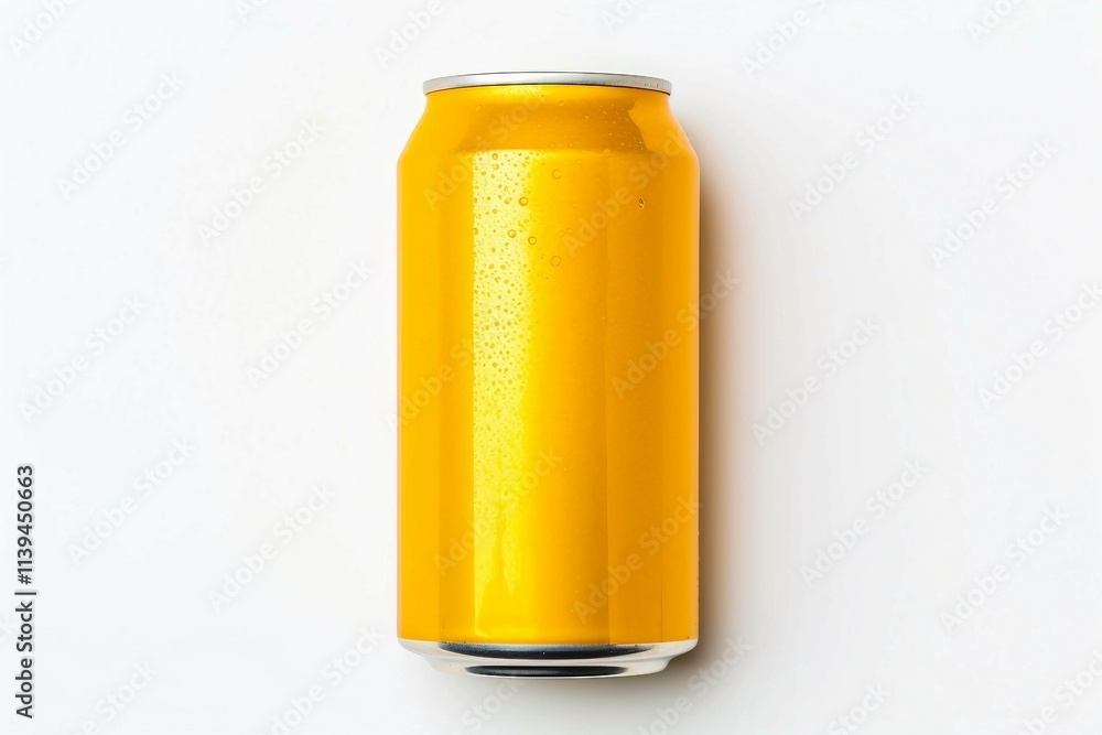 Canned Beverage , Isolated white background, flat lay Canned Beverage , Isolated white background, flat lay