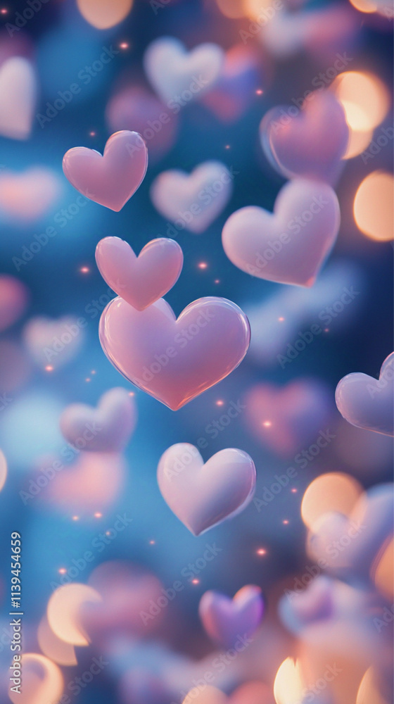 a background made of floating hearts for valentine's Day a background made of floating hearts for valentine's Day