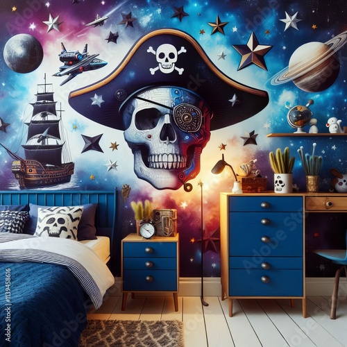 461 Blend space and pirate themes with spaceship decals pirate s photo