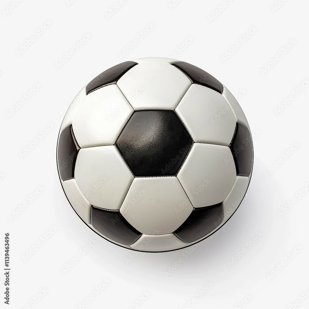 Obraz premium foot ball , Isolated white background, flat lay 