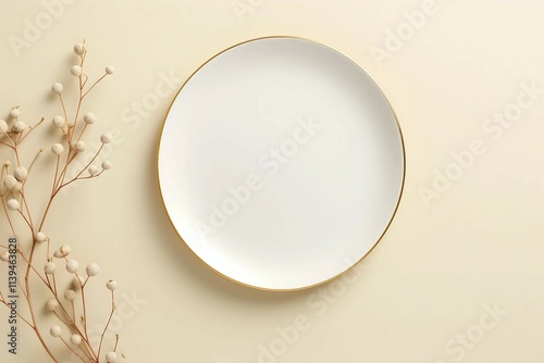 Trinket dish , Isolated white background, flat lay
