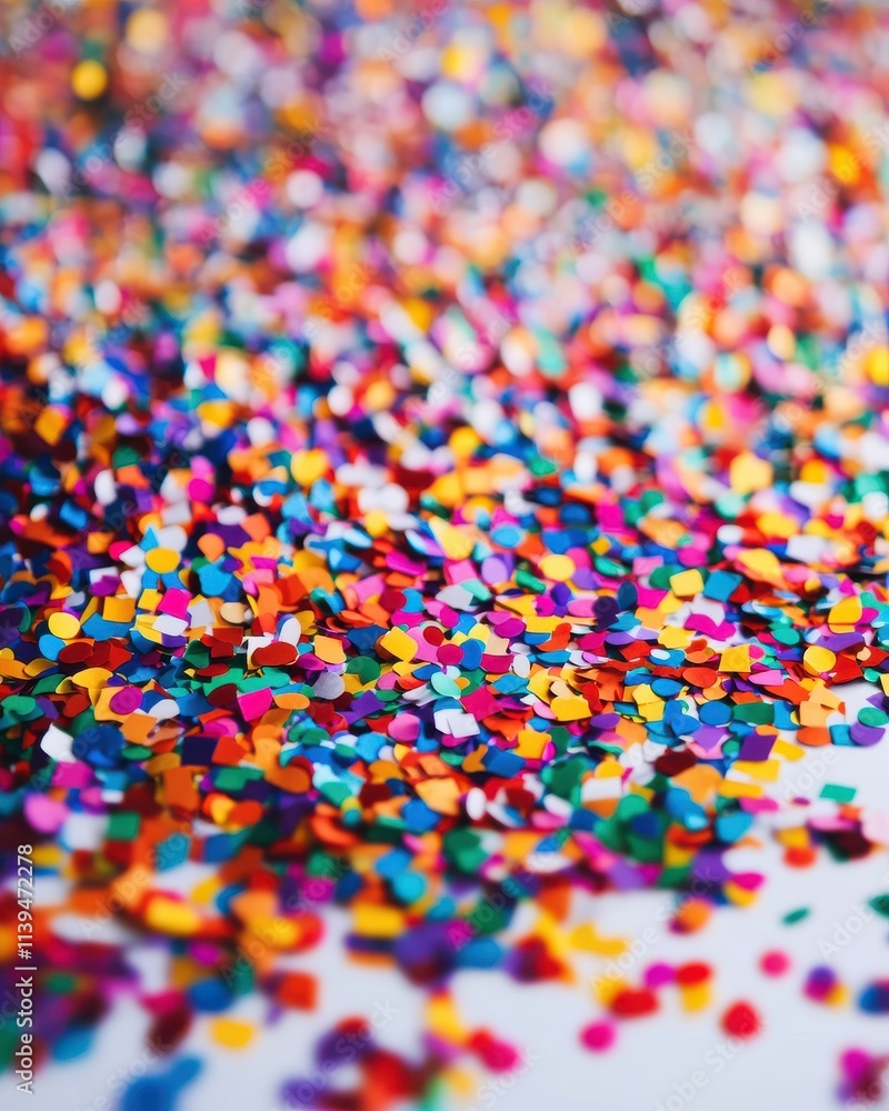 A vibrant mix of colorful confetti creating a festive and cheerful atmosphere. A vibrant mix of colorful confetti creating a festive and cheerful atmosphere.