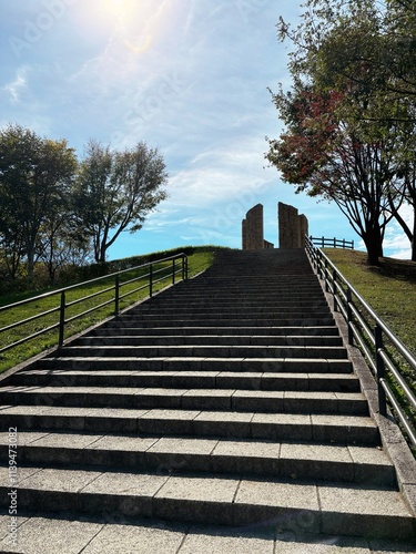 公園の階段