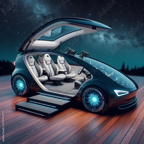 255 Stargazing Car Features a retractable roof and comfortable s photo