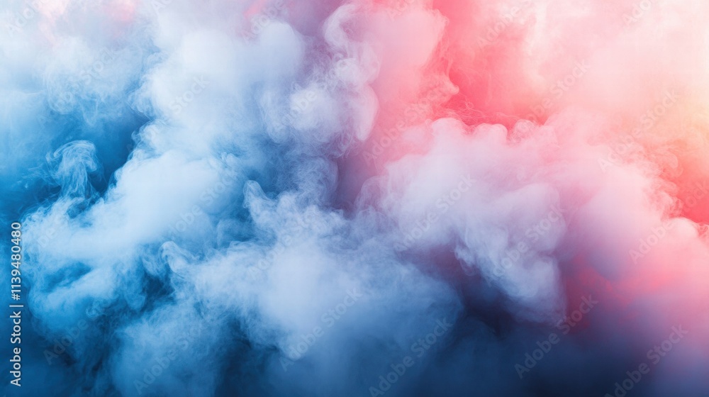 Naklejka premium Abstract Blue and Pink Smoke Background